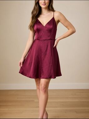 red mini dress poshmark Sherri Hill Dresses | Sherri Hill Red Satin Mini Dress | Color: Red | Size: 00